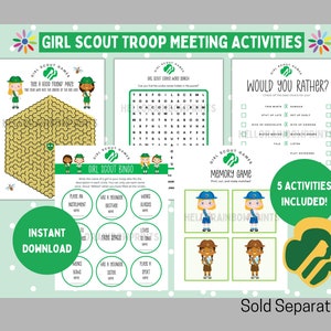 Girl Scout Memory Book Printable, Girl Scout Memory Box, Girl Scout ...