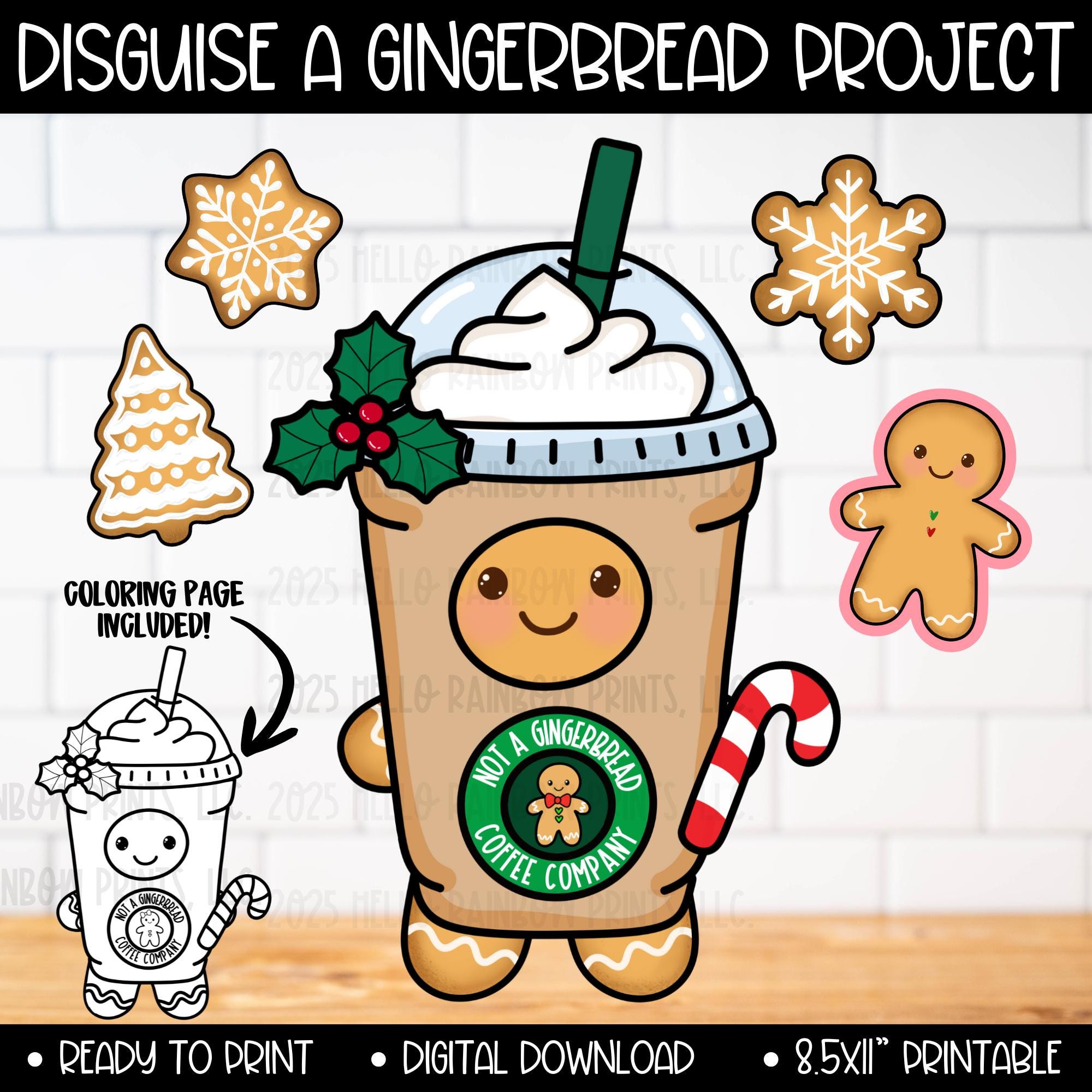 40 Candy Cane Crafts Kids Will Love 33 Coffee Gingerbread Man Disguise Project Printable, Christmas Ginger…