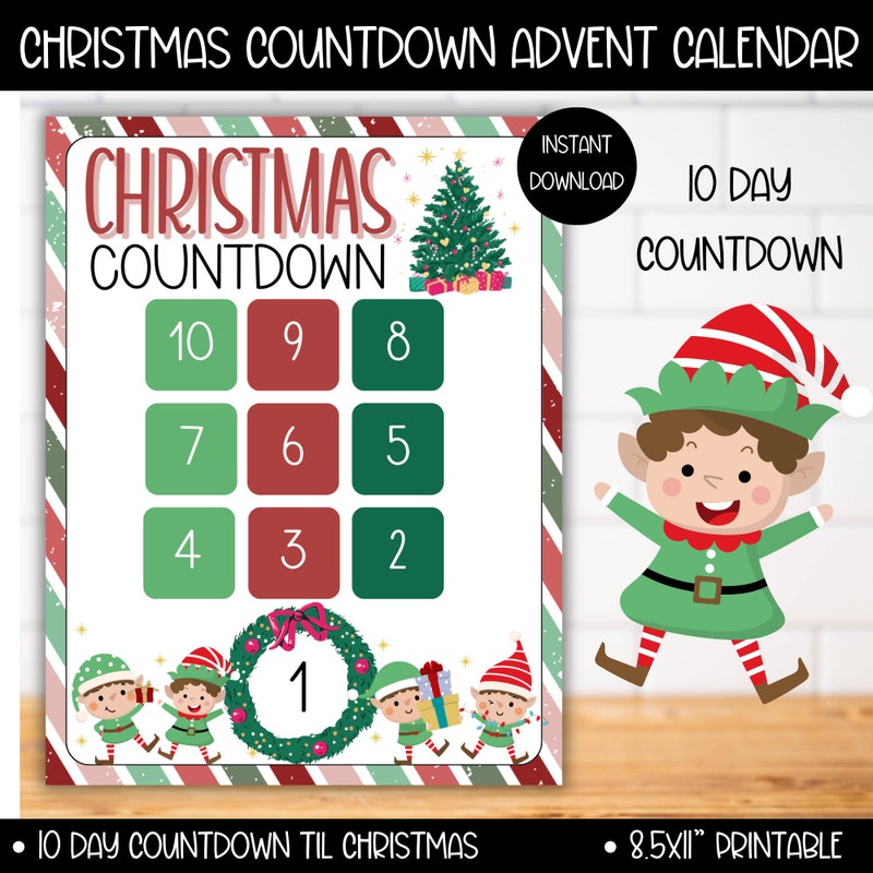 Christmas Countdown Board - Etsy