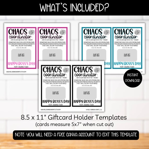 Chaos Coordinator Definition Card - Funny Boss Birthday & Coworker Greeting Cards