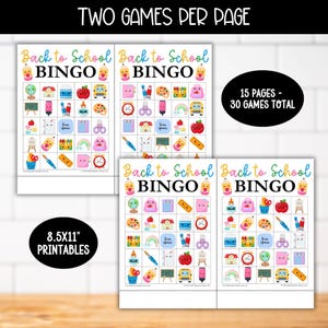 Pastel Back to School Bingo Game for Kids, Printable First Day of ...