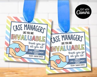 Case Manager Week Gift Tag, Case Resource Management Appreciation Week Gift Ideas, Social Case Worker, Care Coordinator, Support Services