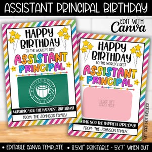 Best Assistant Principal Birthday Day Gift Card Holder, Vice Principal Bday Gifts, School Staff Appreciation Bulk Gifts From Student Teacher