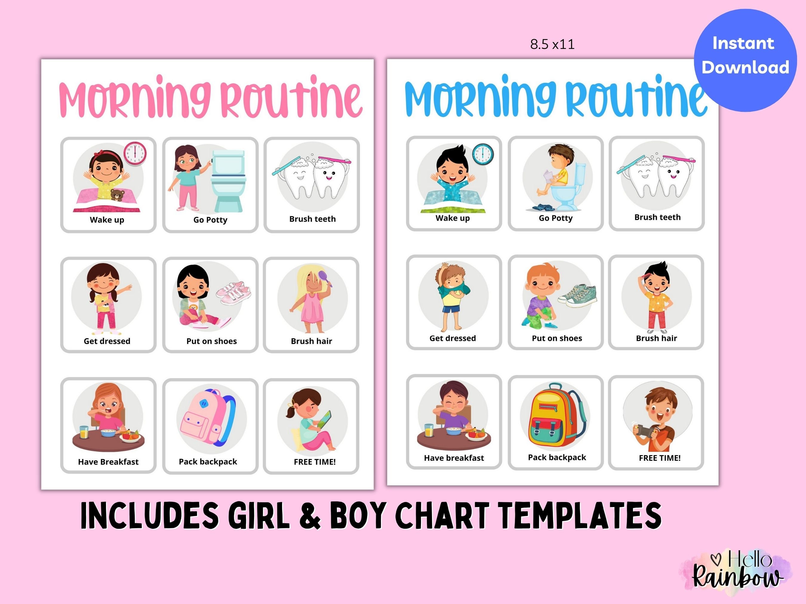 タカノ綾 future daily morning routine Morning Routine Chart for Kids | Night Routine Chart | Toddler