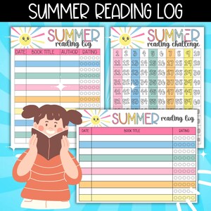Summer Reading Log Printable Bundle, Kids Reading Challenge Chart, Reading Tracker, Book Log, Summer Literacy Activity for Kids image 7