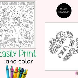 Girl Scout Trefoil Coloring Page, Girl Scout Color Page Meeting ...