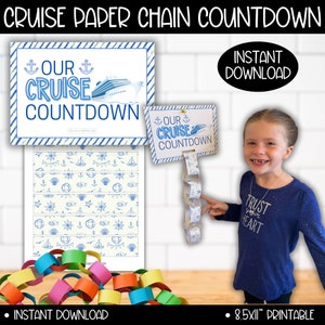 Kreuzfahrt Urlaub Papierkette Countdown, Spring Break Sommerferien Countdown, Cruise Planner Printables Kalender