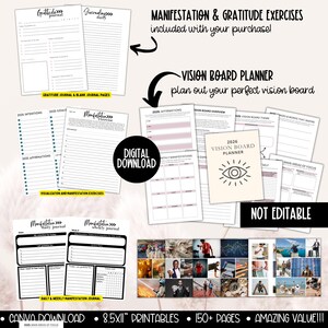 2026 Vision Board for Men Printable, Manifest New Year Goal Setting Vision Board Supplies Planner Template, Affirmations Board Clipart Image image 20