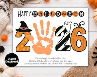 Halloween Handprint Craft 2026, Preschool Kindergarten Printable Activity, Toddler Daycare Keepsake, Gift for Parents, Fall Classroom Craft