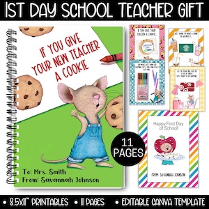 Wenn Sie Ihrem neuen Lehrer ein Cookie-bearbeitbares Buch geben, ein Ersttagsgeschenk, Geschenke für Schullehrer, Willkommen zurück, Geschenke für Lehrer