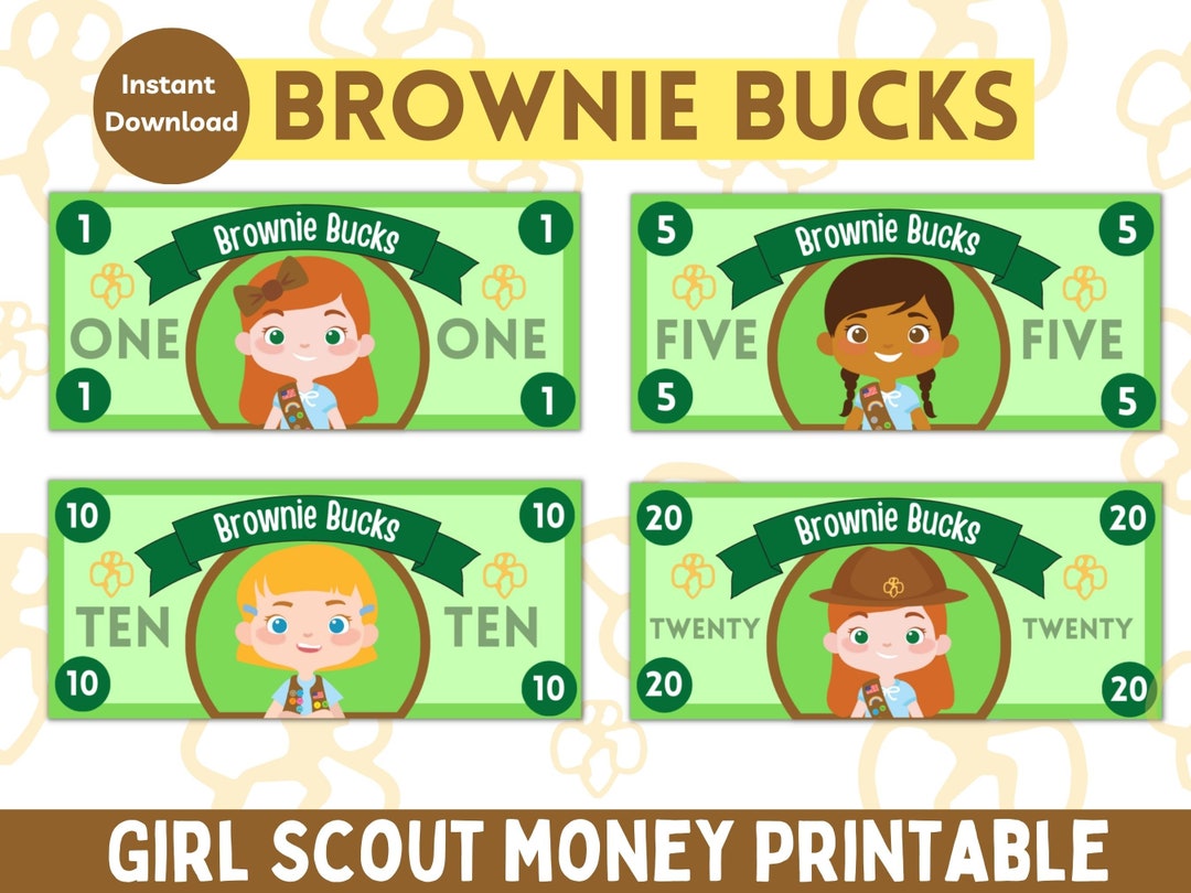 Girl Scout Money Printable Brownie Girl Scout Troop Girl Scouts ...