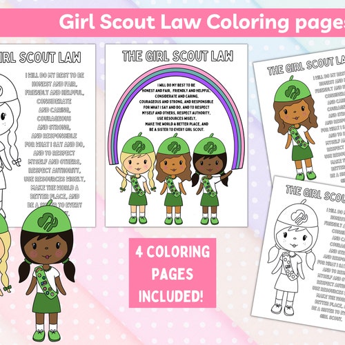 Girl Scout Law Coloring Page - Etsy