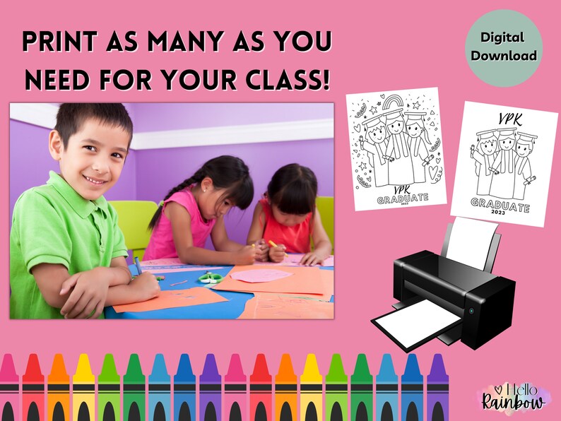 VPK Graduation 2023 Coloring Page VPK Graduate 2023 Etsy Hong Kong