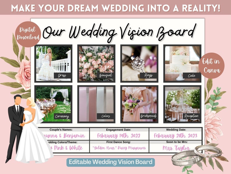 Wedding Planner Wedding Vision Board Team Bride Vision Etsy Wedding Planner Wedding Vision Board Team Bride Vision Etsy