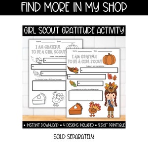 Girl Scout Thanksgiving Coloring Pages, GS Thanksgiving Challenge Kit ...