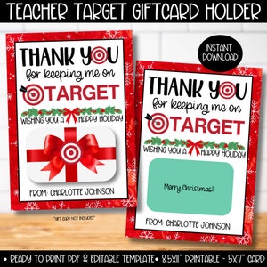 Tarjetero para compras navideñas para profesores, regalo de agradecimiento para el personal docente durante las vacaciones de invierno, regalo para profesores masculinos y femeninos