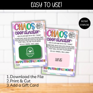 Chaos Coordinator Badge Reel - Assistant Principal Gift, Boss Leader Retractable ID Holder - View #2