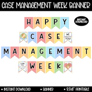 Case Manager Week Banner Decor Gift, Resource Management Appreciation Week Gifts, Social Case Worker, Care Coordinator, Support Services