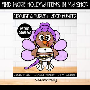 Six Seven Turkey Disguise Printable Craft Kit, 67 Bruh Costume Coloring ...
