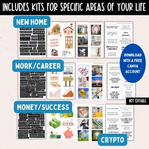 2026 Vision Board for Men Printable, Manifest New Year Goal Setting Vision Board Supplies Planner Template, Affirmations Board Clipart Image image 4