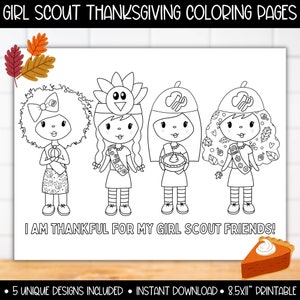 Girl Scout Thanksgiving Coloring Pages, GS Thanksgiving Challenge Kit ...