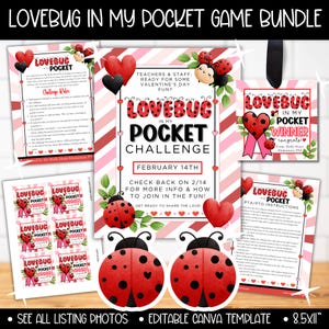 Valentine&#39;s Teacher Work Office Game Printable, Staff Morale Booster, Pocket Challenge Games, Staff Team Building Game, Fun Games for Group