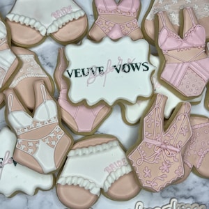 Lingerie Cookies, Bridal Shower Cookies, Bachelorette Cookies, Girls Night Cookies, Custom Cookies, Future Mrs. Cookies, Engagent Cookies