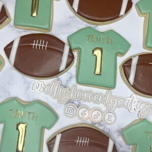 Jersey Cookies, Soccer Jersey Cookies, Football Jersey Cookies, Sports Party Cookies, Party Favors, Thank You Cookies