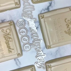 Will You Be My Bridesmaid Cookies, Bridal Party Cookies, Will You Be My Maid Of Honor Cookies