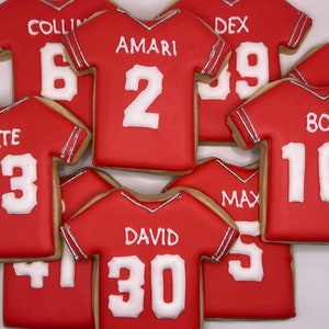 Jersey Cookies, Soccer Jersey Cookies, Football Jersey Cookies, Sports ...