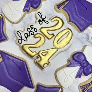 Graduation Cookies, Customized Graduation Cookies, Class of 2025 Cookies, Personalized Graduation Cookies, Congratulations Cookies