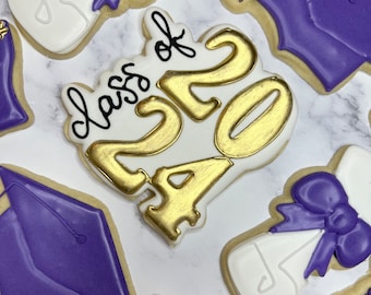 Graduation Cookies, Customized Graduation Cookies, Class of 2026 Cookies, Personalized Graduation Cookies, Congratulations Cookies