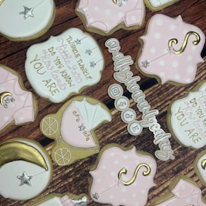 Little Star Baby Shower Cookies, Love You  to the moon and back Cookies, Twinkle Baby Shower, Gender Neutral Baby Shower Cookies