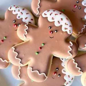 Gingerbread Man Cookies, Holiday Cookies, Stocking Stuffers, Xmas, Christmas Cookies, Holiday Office Gifts, Custom Cookie Flavors