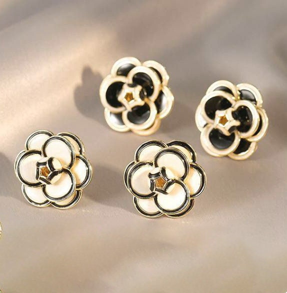 Chanel Camellia Earrings - Etsy Chanel Camellia Earrings - Etsy