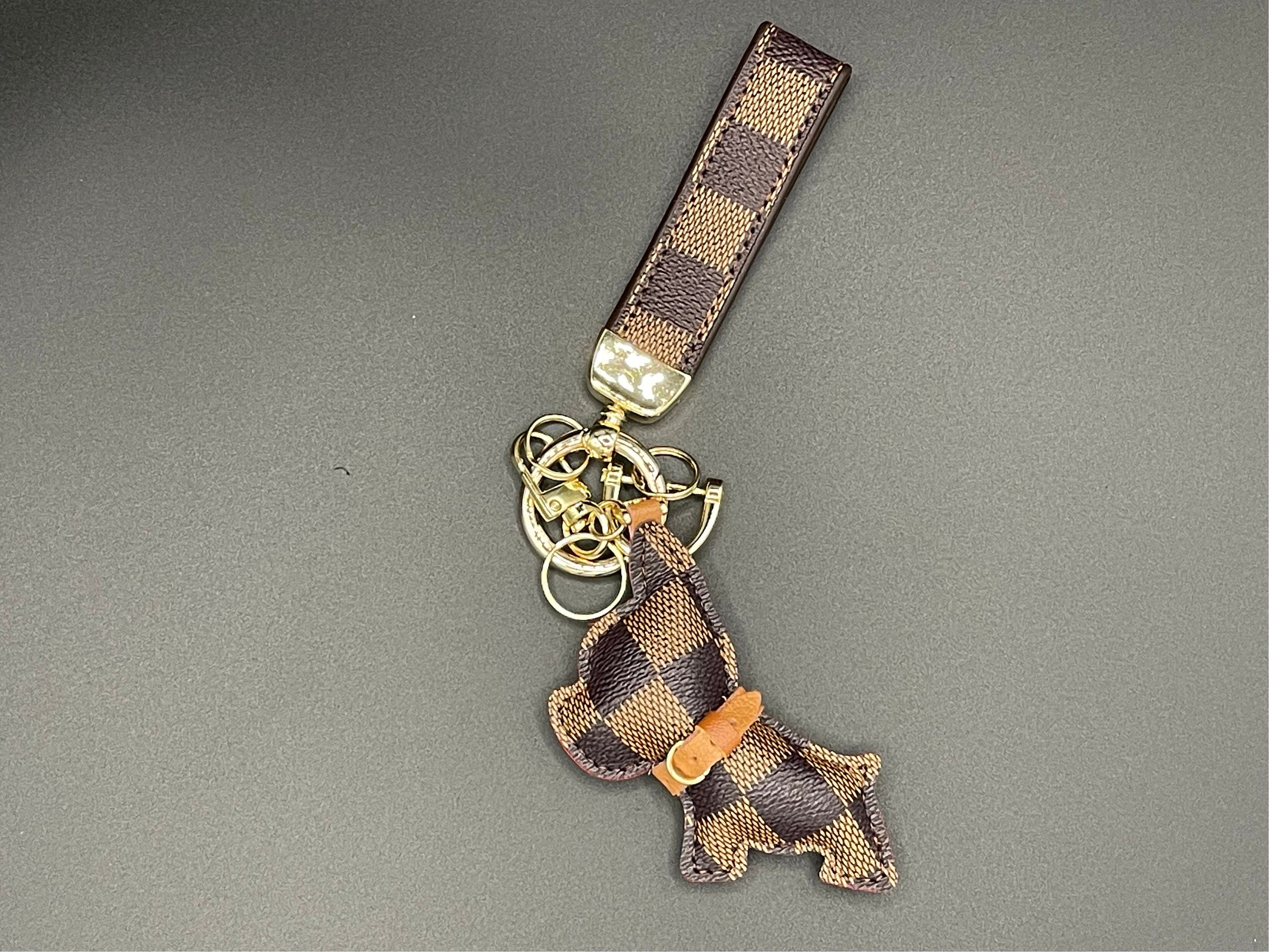 Louis Vuitton LV dog keychain  GUCCI french bulldog key chain best 2023