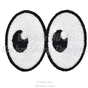 Eyes Emoji Machine Embroidery Design File - 8 Sizes - Instant Digital Download