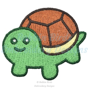 Cute Turtle Machine Embroidery Design File - 8 Sizes - Instant Digital Download