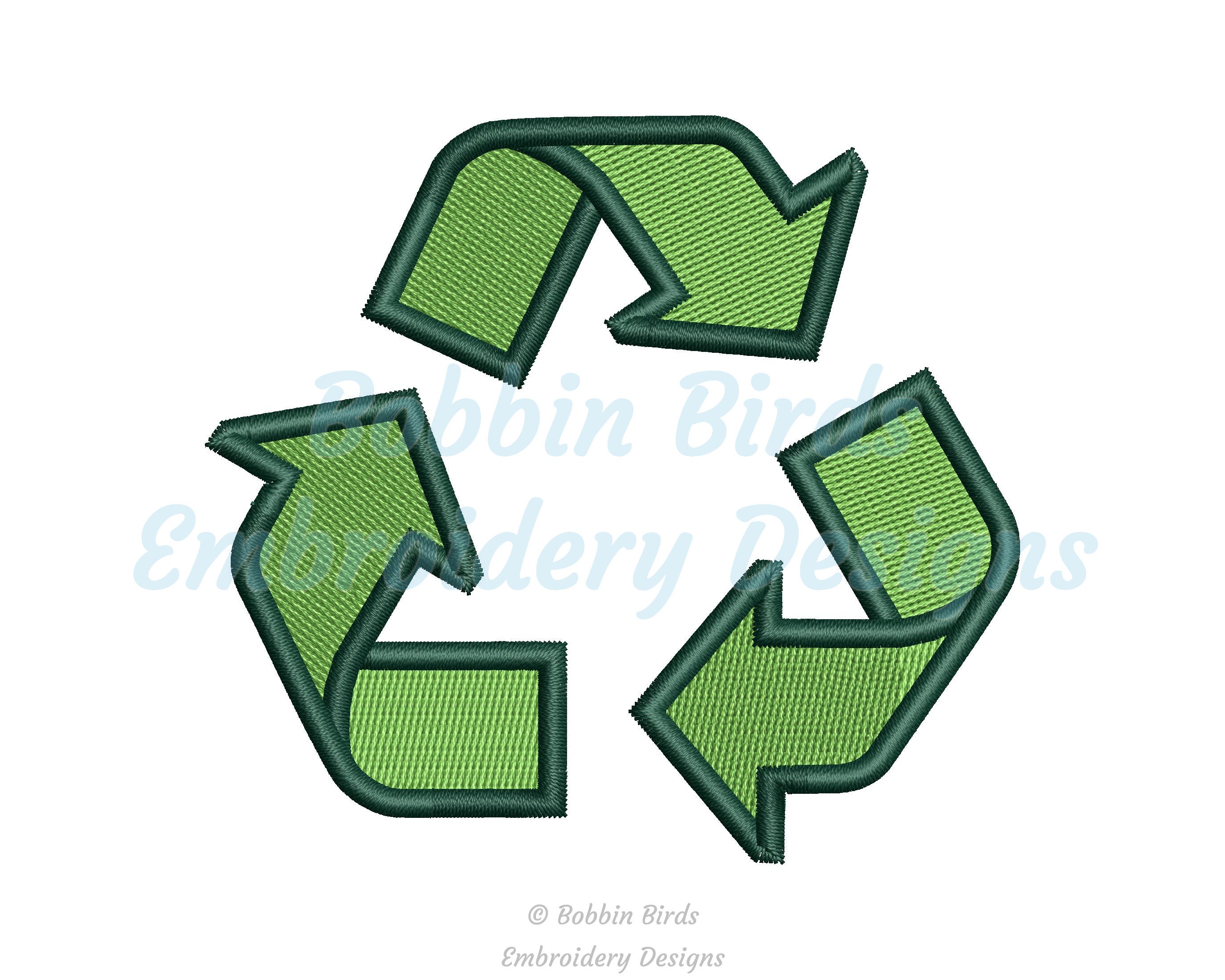 Recycling Symbol Embroidery Design File 8 Sizes Instant - Etsy