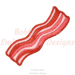 Archivo de diseño de bordado a máquina de rebanada de tocino - 5 tamaños - Descarga digital instantánea