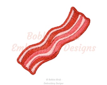 Maskinbroderidesignfil för baconskiva - 5 storlekar - direkt digital nedladdning