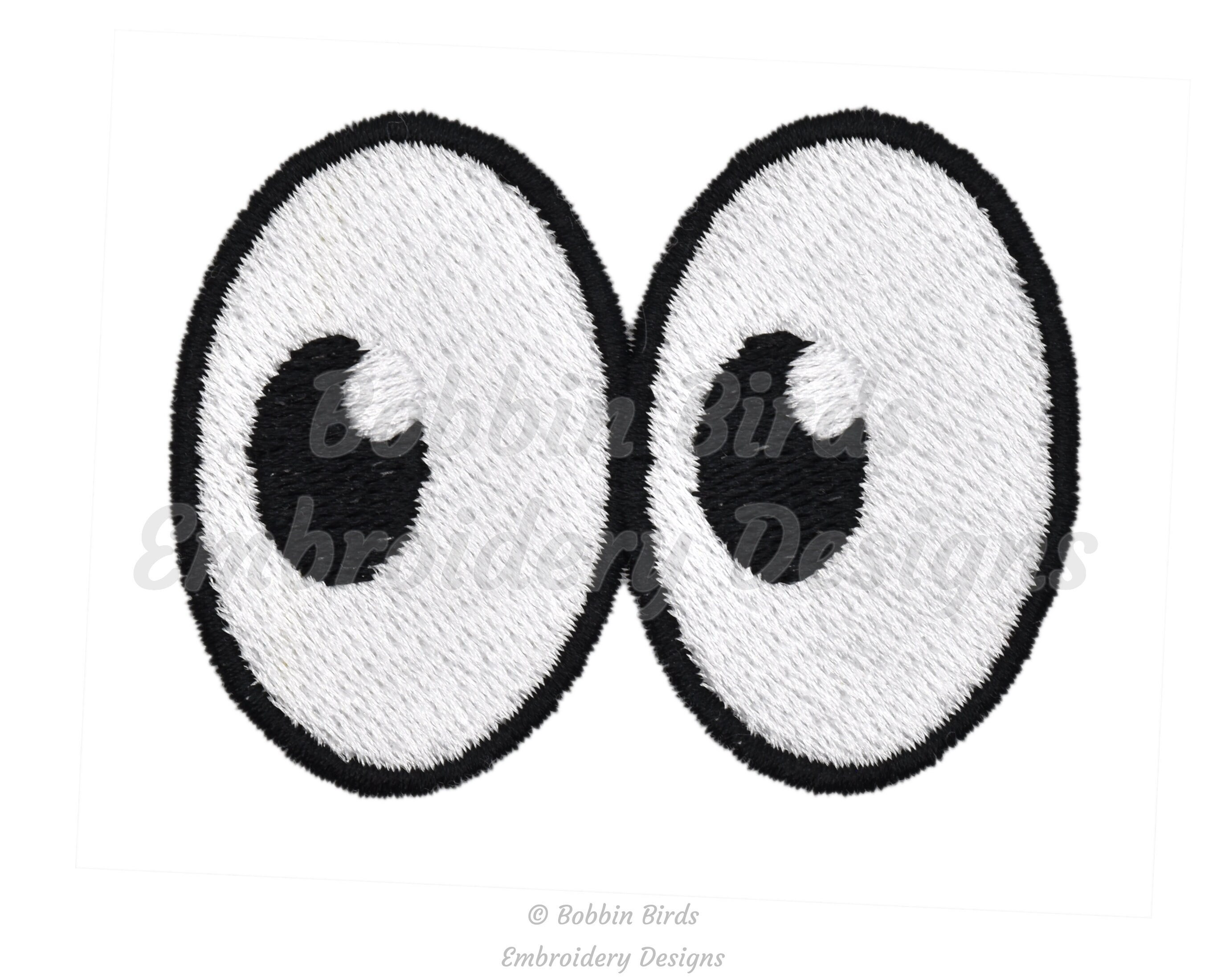 Eyes Emoji Machine Embroidery Design File - 8 Sizes - Instant Digital Download