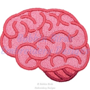 Cartoon Brain Machine Embroidery Design File - 8 Sizes - Instant Digital Download