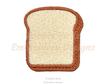 Toast / Slice of Bread Machine Embroidery Design File - 5 Sizes - Instant Digital Download