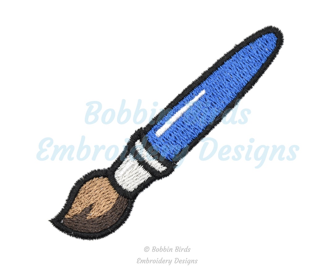 Paintbrush Emoji Embroidery Design File 8 Sizes Instant Digital