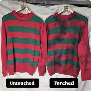 Nightmare Wear P1, freddy Krueger sweater,  Nightmare on elm street,  creepy customs replica