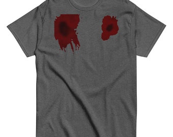 Halloween Trilogy Bloody Bullethole Undershirt, matches wounds under coveralls, halloween kills,  halloween Ends