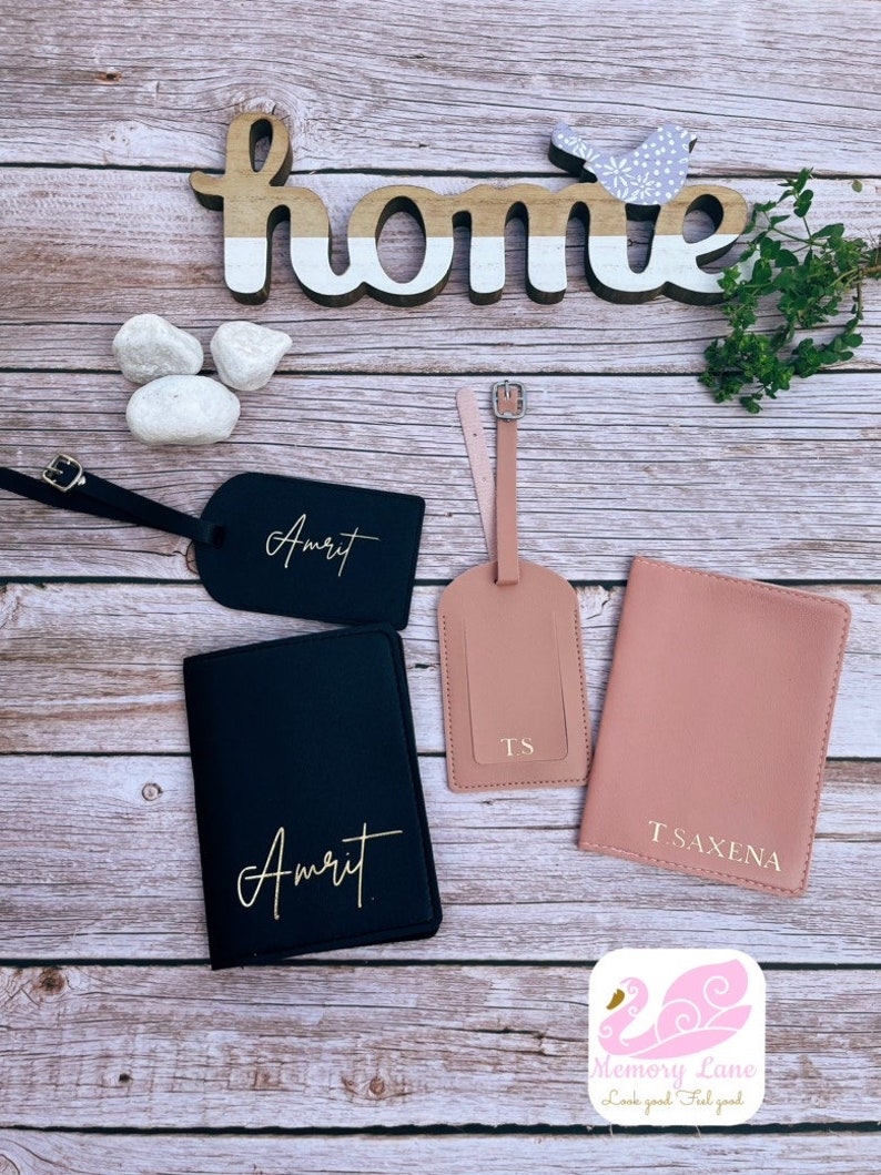 Personalised Travel Wallet Passport Holder and Luggage Tag Set Etsy