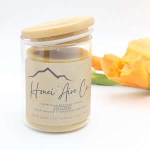 100% Pure Beeswax Unscented Candle with ECO Wick