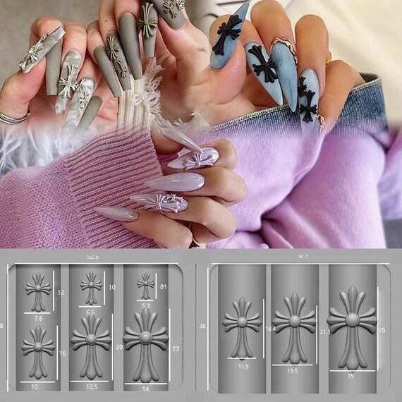 クロムハーツ Cross Gothic Chrome Hearts 3d Silicon Nail Mold Nail
